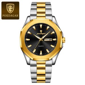 Poedagar Waterproof Black Dial